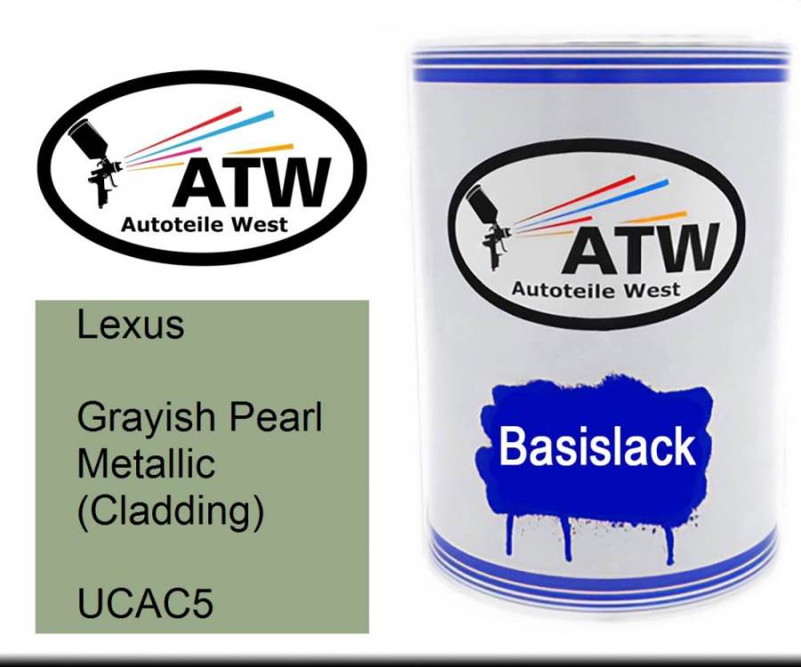 Lexus, Grayish Pearl Metallic (Cladding), UCAC5: 500ml Lackdose, von ATW Autoteile West.